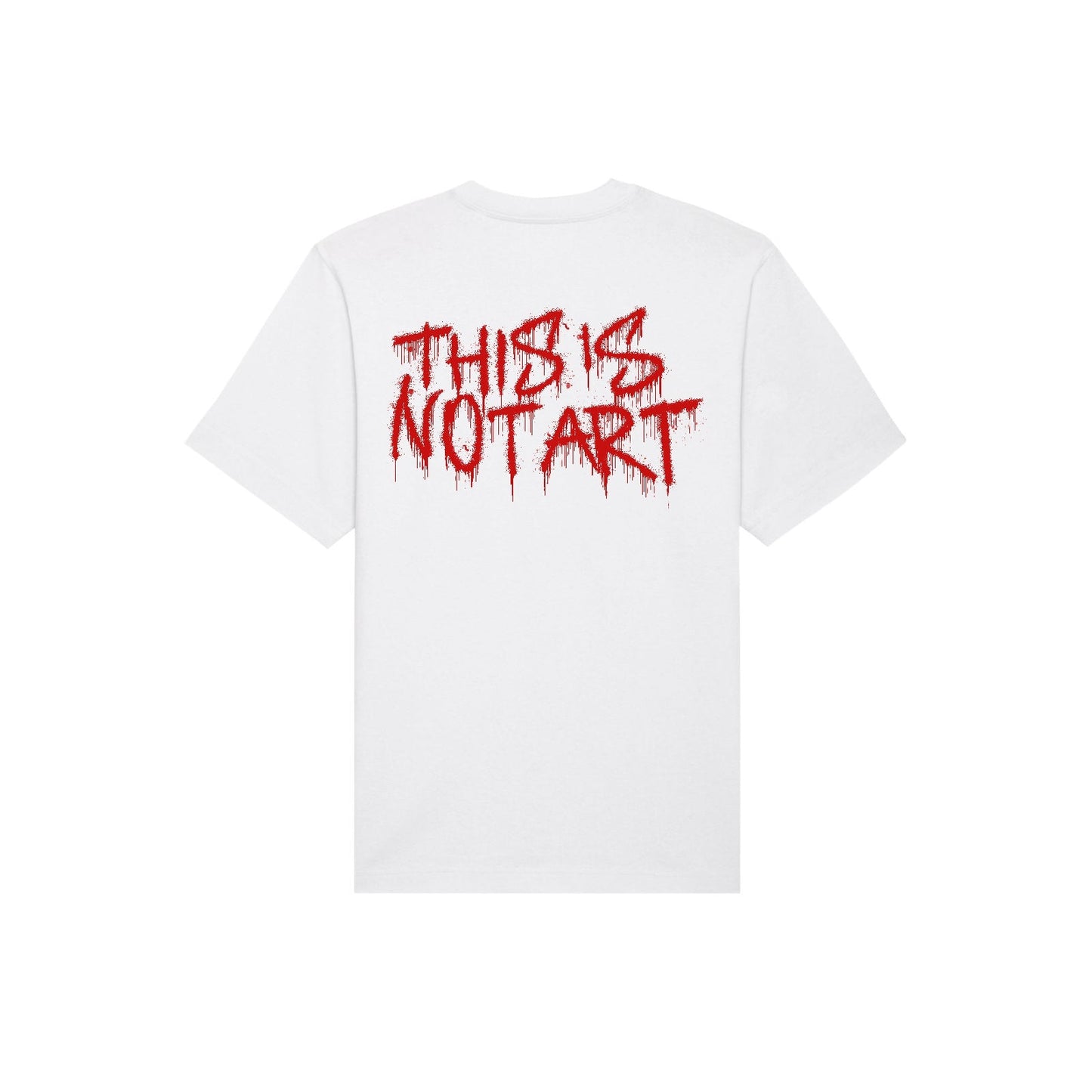 tshirt white "this is not art" collezione street canvas