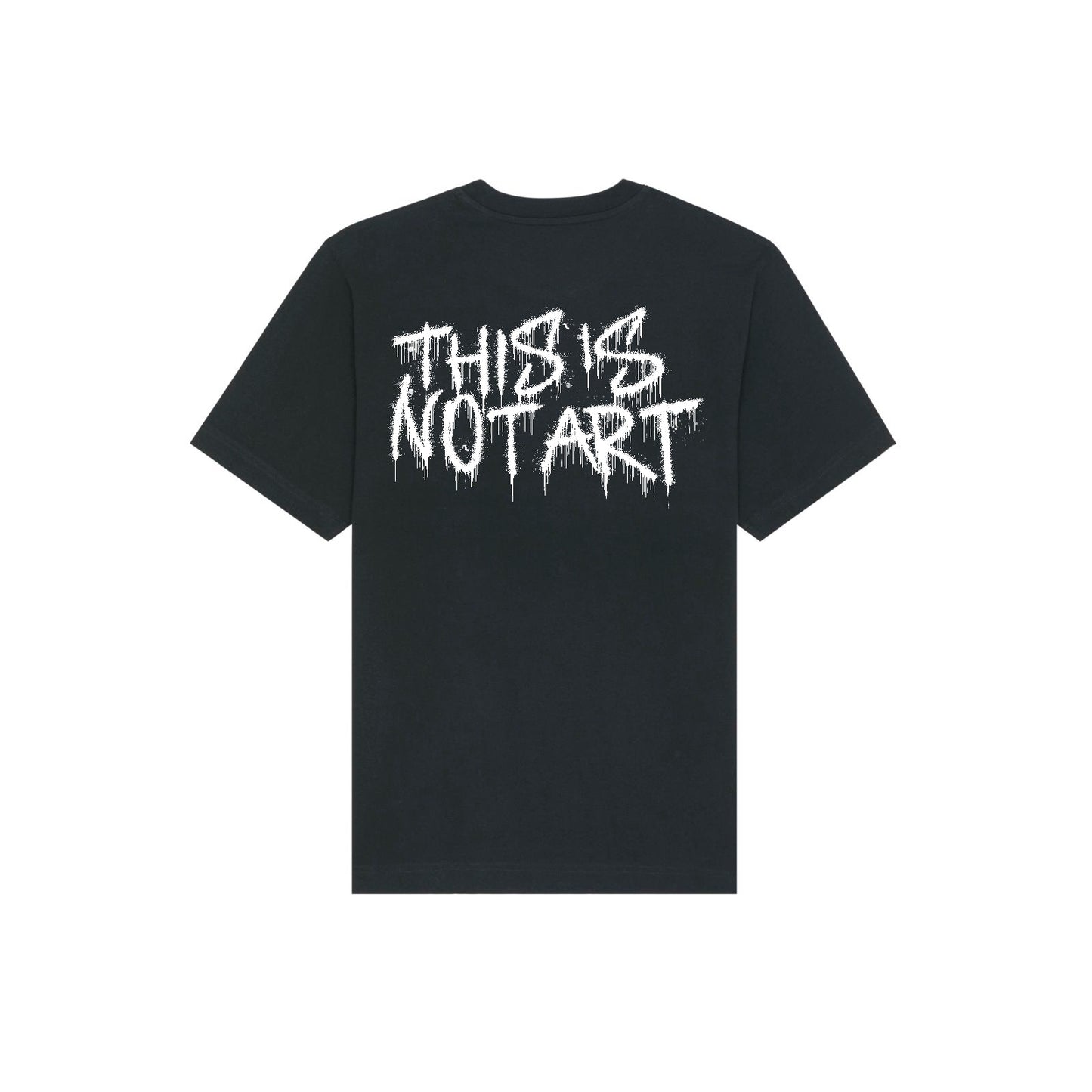 tshirt black "this is not art" collezione street canvas