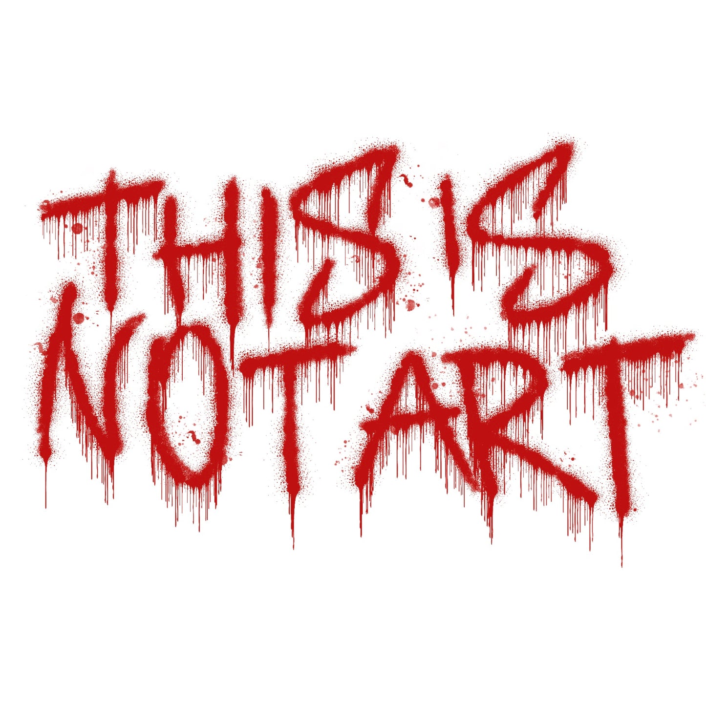 Synd hoodie white "This is not art" street canvas collection