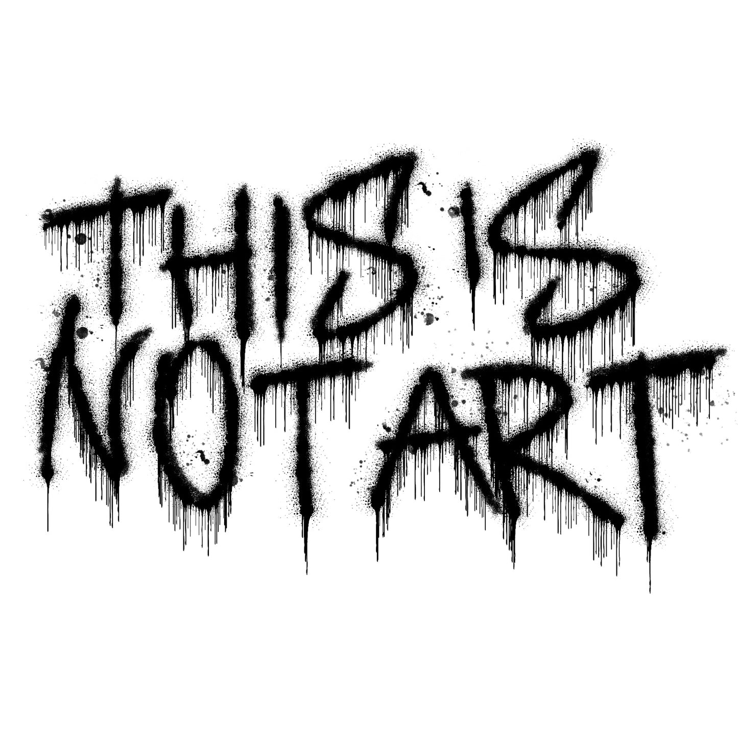 tshirt black "this is not art" collezione street canvas