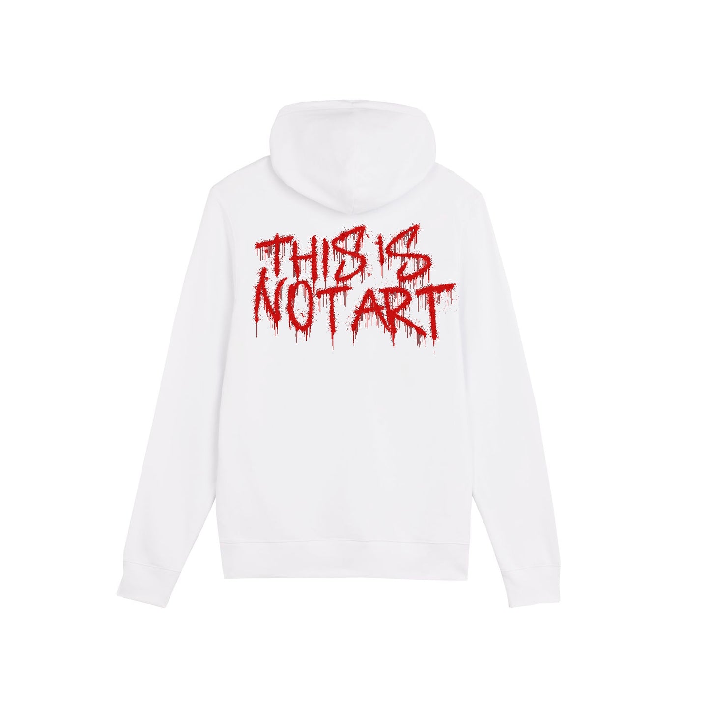 Synd hoodie white "This is not art" street canvas collection